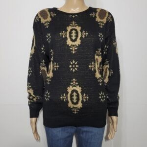 Retro breckenridge Women's S 25% Wool Metallic  Knit Sweater